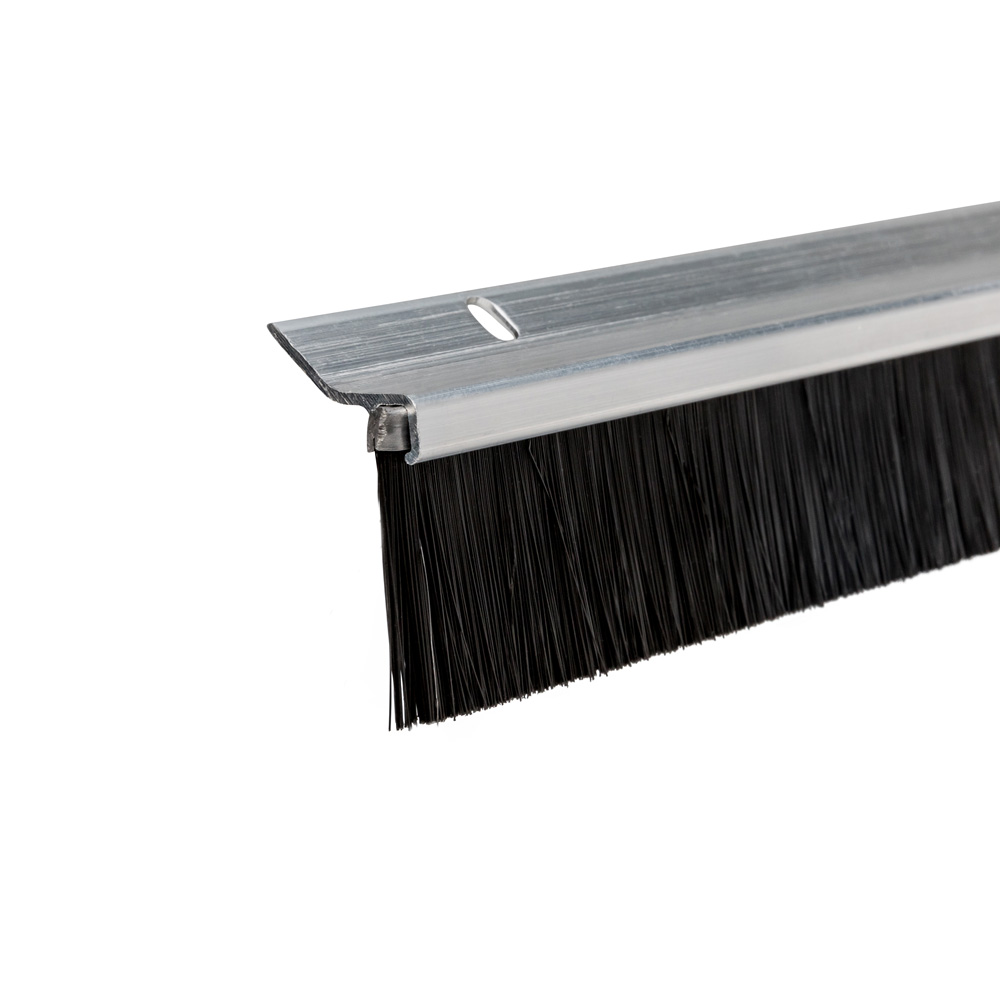 Uxcell Door Brush Bottom Sweep H-Shape Aluminum Alloy Base With 3.5-inch PP Brush For Home, Industrial (47-inch L, Black